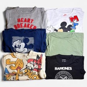 Toddler 6 piece Sweatshirt & T-shirt bundle